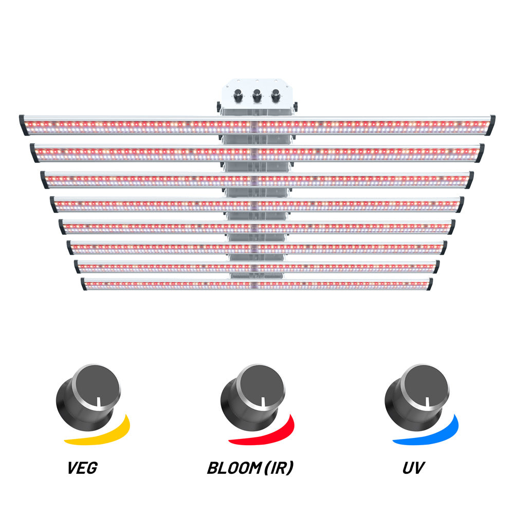 PHLIZON Grow Light PHLIZON PH-B8-D PLUS 640W Full-spectrum UV/IR LED Grow Light Triple-channel Dimming PH-B8-D